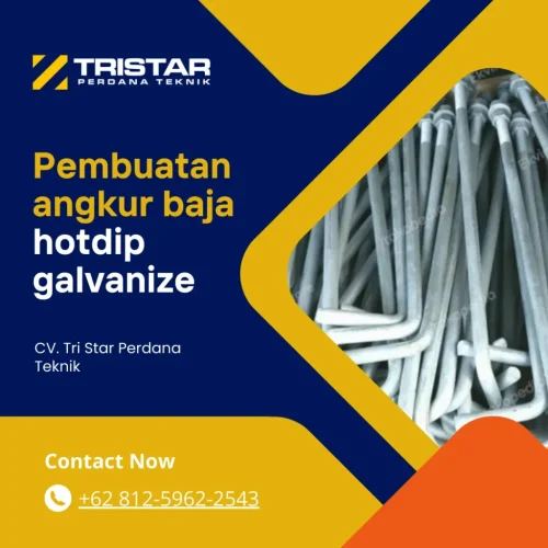 Pembuatan angkur baja hotdip galvanize