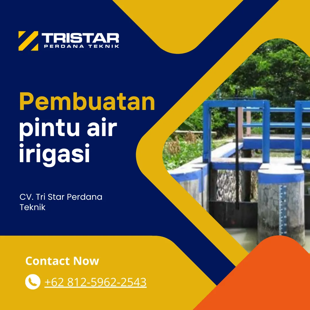 Pembuatan pintu air irigasi